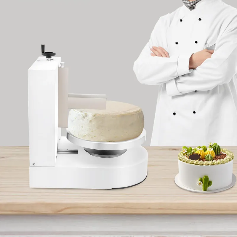 Electric Cake Decorating Machine 200W Cake Cream Smoother, 4-12 Inch Adjustable Cake Frosting Machine with LCD Touch Panel, 60-320RPM Cake Turntable Smoother for Home Bakery Cake Shop