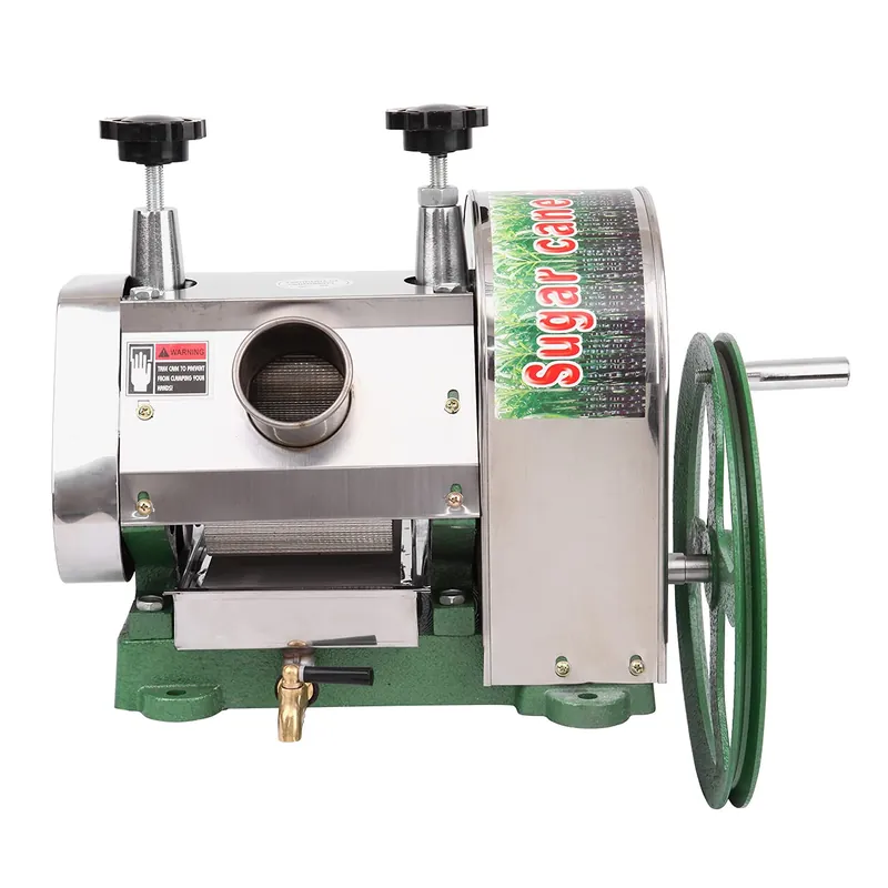 Manual Sugar Cane Juicer, Commercial Sugar Cane Press, Fit Up To 2" Thick Sugar Cane 110Lbs Output Capacity per Hour Sugarcane Extractor,Sugar Cane Juice Squeezer for Homes and Shops