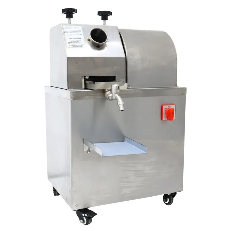 BEILOCKERY 110V Vertical Electric Sugar Cane Juicer with Casters, 1500W Suger Cane Squeezing Juicer with three 304 Stainless Steel Rollers, 660LB/H Sugarcane Crushing Capacity
