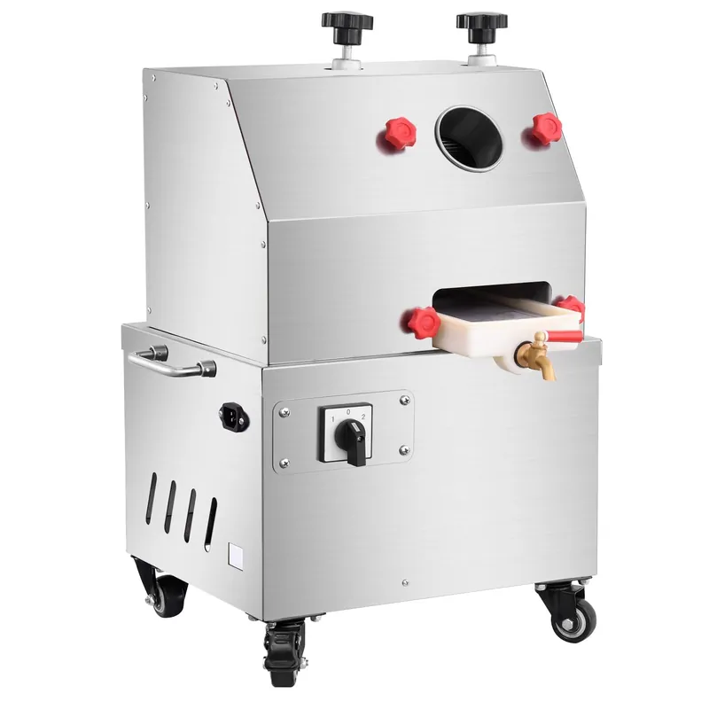 Electric Sugarcane Juice Machine Stainless Steel Cane Juicer on Wheels for Home & Commercial Use High Efficiency Extractor for Fresh Juice