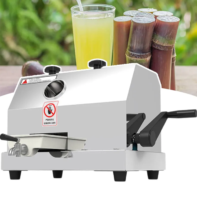 Sushangmao Manual Sugar Cane Press Juicer, Manual Sugarcane Juicer, 2.4inch Large Feeding Chute, 110lbs/H High Output Sugarcane Juicer, 3 Stainless Steel Rollers, for Home/Commercial Use