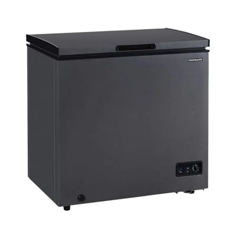 Frigidaire Chest Deep Freezer, 7 Cu. Ft. Capacity, Granita Rugged Design-Adjustable Thermostat-Removable Vinyl Coated Wire Basket-Easy Defrost Drain