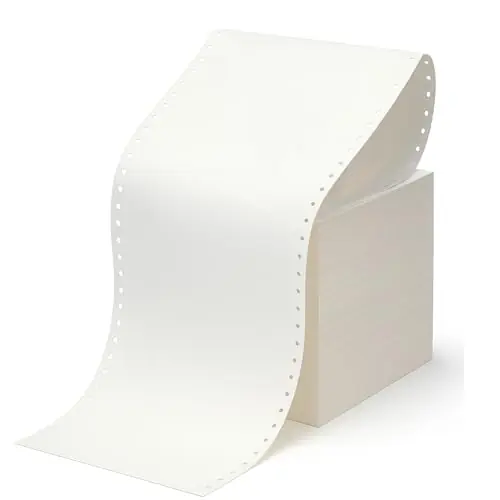170 Dot Matrix Computer Paper 14-7/8 x 11 White Continuous Printer Paper 20 lb 1 Part, 2600 Sheets per Carton