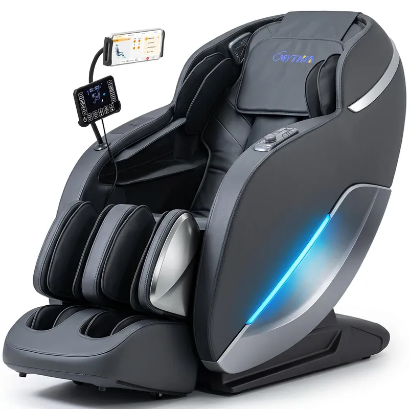 MYTHIA 2026 4D Massage Chair for Home Relaxation– Full Body Zero Gravity Recliner with 55" SL Track, Body Scan, 12 Auto Modes, Heat, Bluetooth App Control & Wireless Charging (A303C Black)