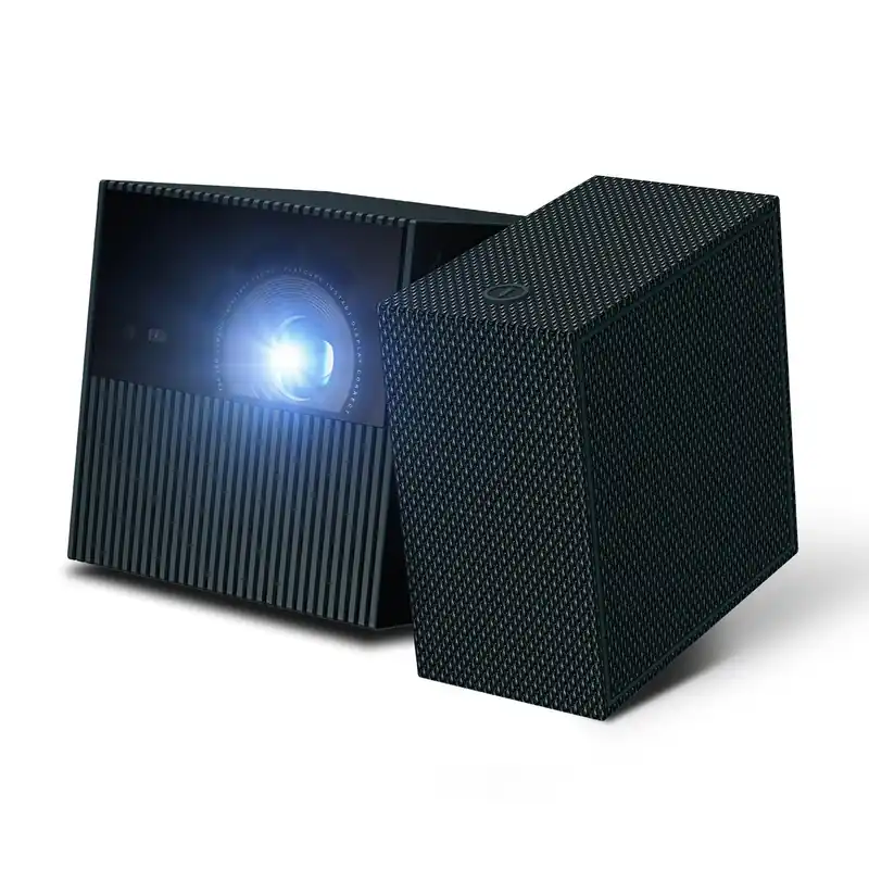 TCL PlayCube 1080P FHD DLP Projector, Portbale Projector Compatible with Google TV & Netflix, 750 ISO Lumens, 4K Supported, Built-in 66Wh Battery, Up to 150‘‘ Screen, Auto Focus & Keystone