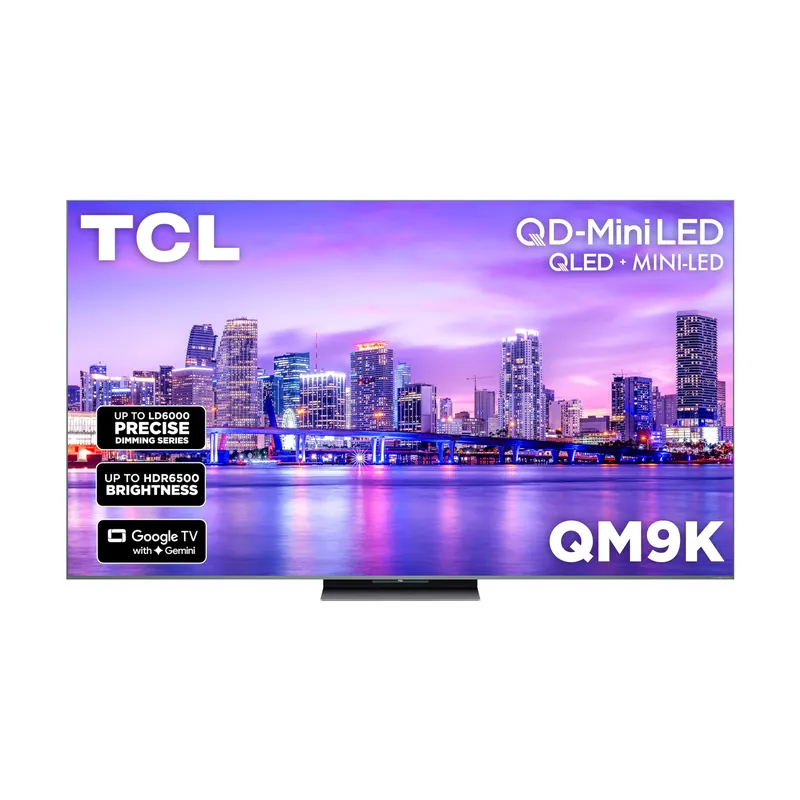 TCL 65 Inch Class QM9K Series Mini LED QLED 4K 65QM9K, Latest Model 144HZ Peak Brightness & Contrast Dolby Vision Up to LD6K Precise Dimming AI Smart Google TV Dolby Atmos Bang & Olufsen