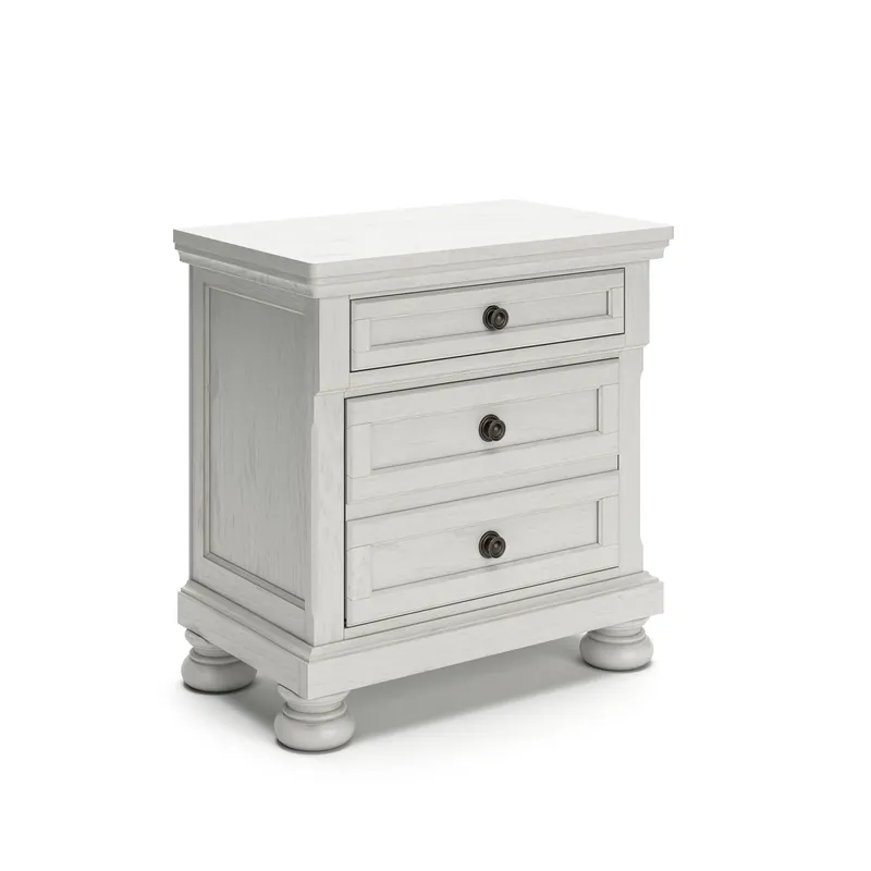 Signature Design by Ashley Robbinsdale Traditional 2 Drawer Night Stand, White