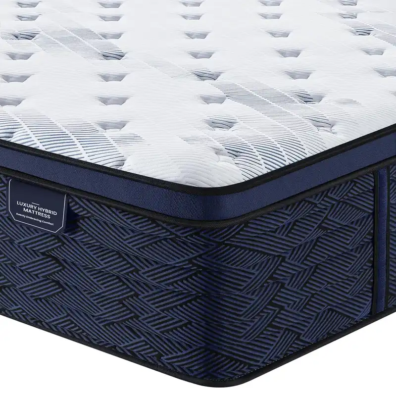 Coolvie 14 Inch Full Mattress, Luxury Euro Top Hybrid with Latex-Enhanced & Gel Foam for Contouring Support — 5-Zone Heavy Duty Springs, Back Relief & Motion Isolation — Hotel-Level Firm Sleep, 54x75