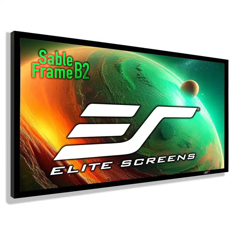 Elite Screens 120" Fixed Frame Projector Screen 16 9, 4K/8K UHD CineWhite UHD-B, ISF Certified, UST/Short/Standard Compatible, SB120WH2