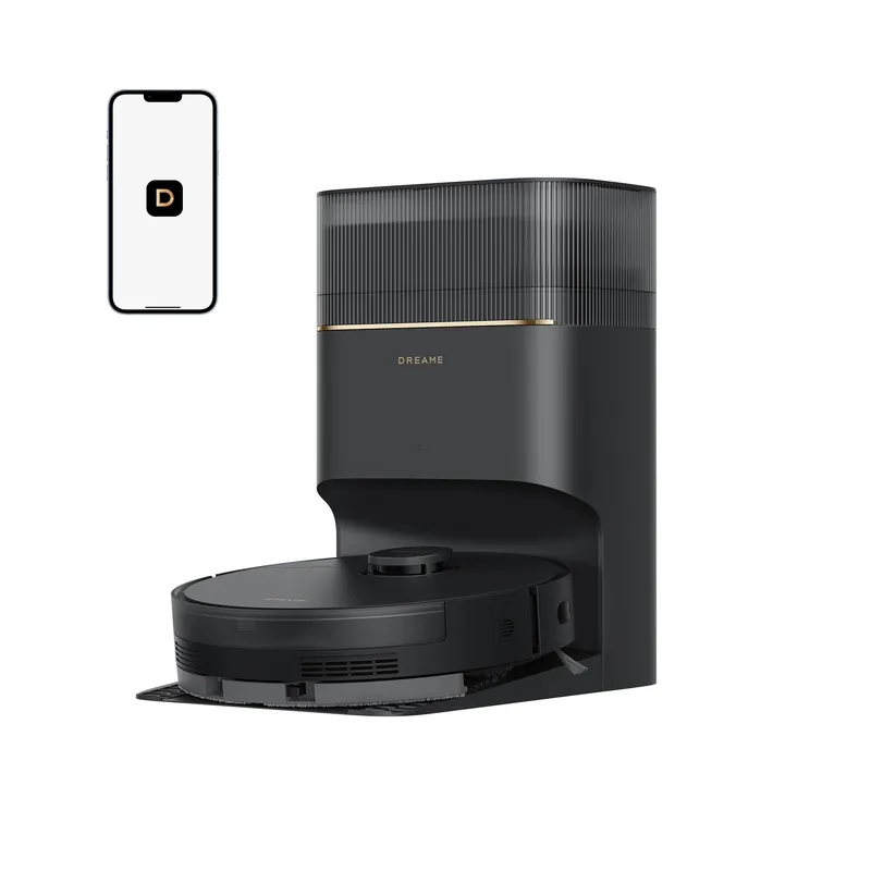 DREAME D20 Pro Plus Robot Vacuum, 13,000Pa Suction, DuoBrush for Pet Hair, Corner Cleaning, Self Emptying, LDS Navigation Laser Avoidance, Vacuum Mop, Hard Floors&Carpets (Black)