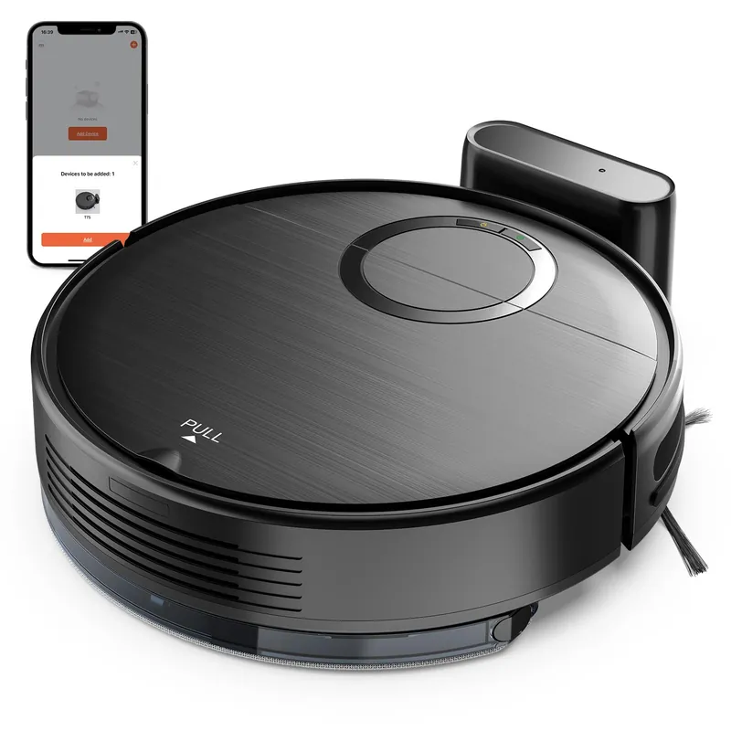 Robot Vacuum, 2 in 1 Robot Vacuum and Mop Combo for Pet Owners Strong Suction, Anti-Tangle Brushless Inlet, Picks Up Dog & Cat Hair, Wet Mopping Removes Paw Prints, Auto-Recharge with Schedule