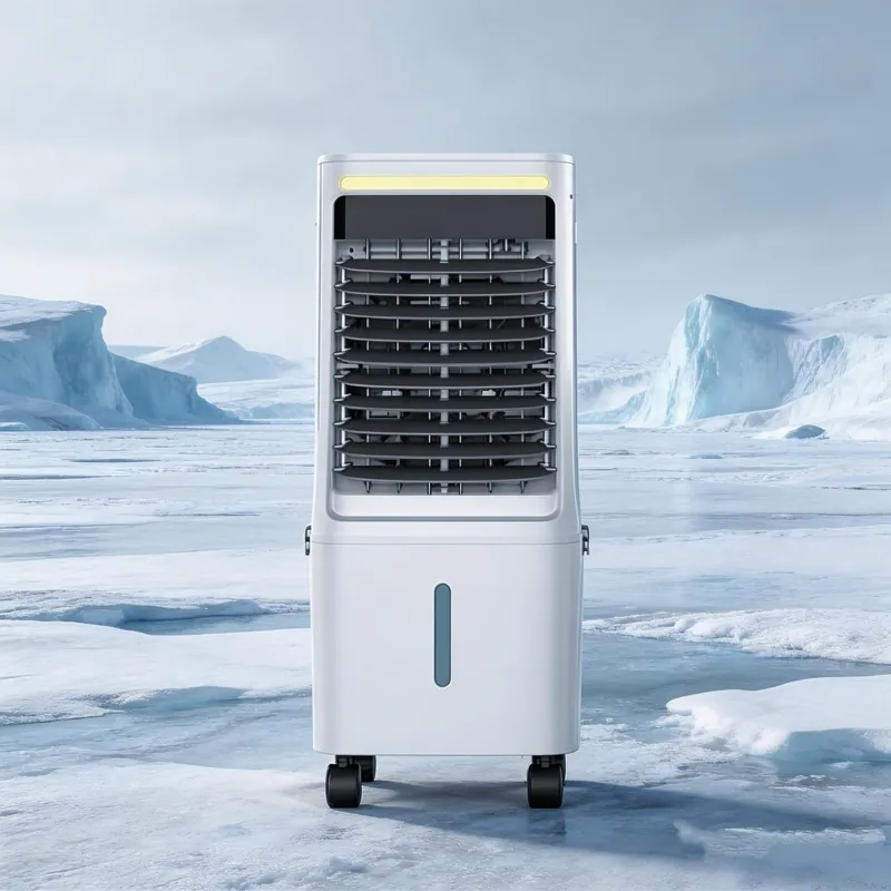 Uthfy 33” Swamp Cooler Air Conditioner, Evaporative Air Cooler with Dual Water Tanks, 120° Oscillating, Ambient Light, 7 GAL Detachable Water Tank, 12H Timer for bedroom, home, office