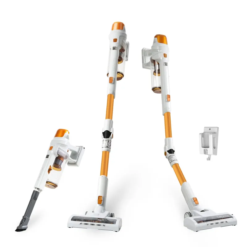 Kenmore DS4030 21.6V Cordless Stick Vacuum with EasyReach Wand, Lightweight Cleaner with 2-Speed Power Control, LED Headlight, Converts to Handheld for Hardwood Floors, Carpet & Pet Hair, Orange