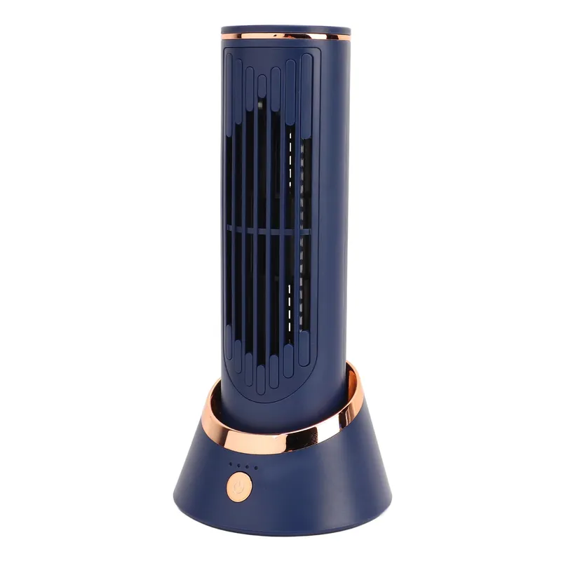 RiToEasysports Bladeless Tower Fan, Stylish 3-Speed with 4000mAh Battery, Portable Fan Compact Design for Dormitory, Small Rooms, Offices, Bedrooms