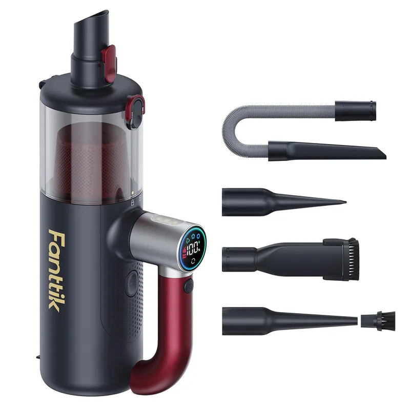 Fanttik Cruise V11 APEX Handheld Vacuum Cordless, 4-in-1 Vacuum Cleaner with 180° Rotatable Handle, 145W Brushless Motor, LED Touch Screen, 3 Suction Modes for Home Corners, Kitchen, Car, Crevices
