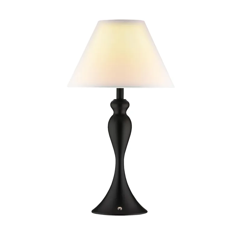 O‘Bright Ember Cordless Table Lamp – Rechargeable, Touch Dimmable, Battery Operated, E26 LED Bulb, Type-C Fast Charging, Portable Lamp for Bedroom, Living Room, Office, Black