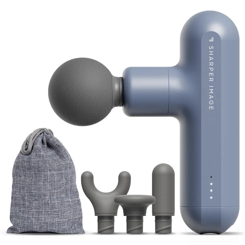 Sharper Image Powerboost Move Aero [New 2026 Version] Mini Deep Tissue Percussion Massage Gun Muscle Recovery & Pain Relief Massage Tool Full Body Back & Shoulder Massager Travel Gift for Men Women