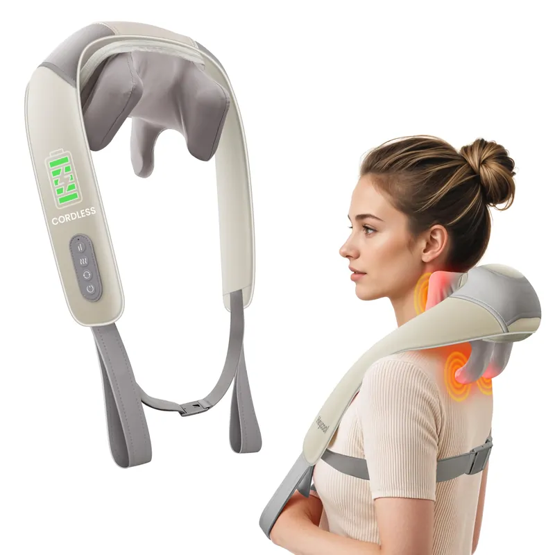 Heycool Cordless Neck Massager with Heat, FSA Eligible HSA 4D Deep Kneading Neck Shoulder Massager for Pain, Shiatsu Back Massager for Shoulder, Gifts for Women, Men