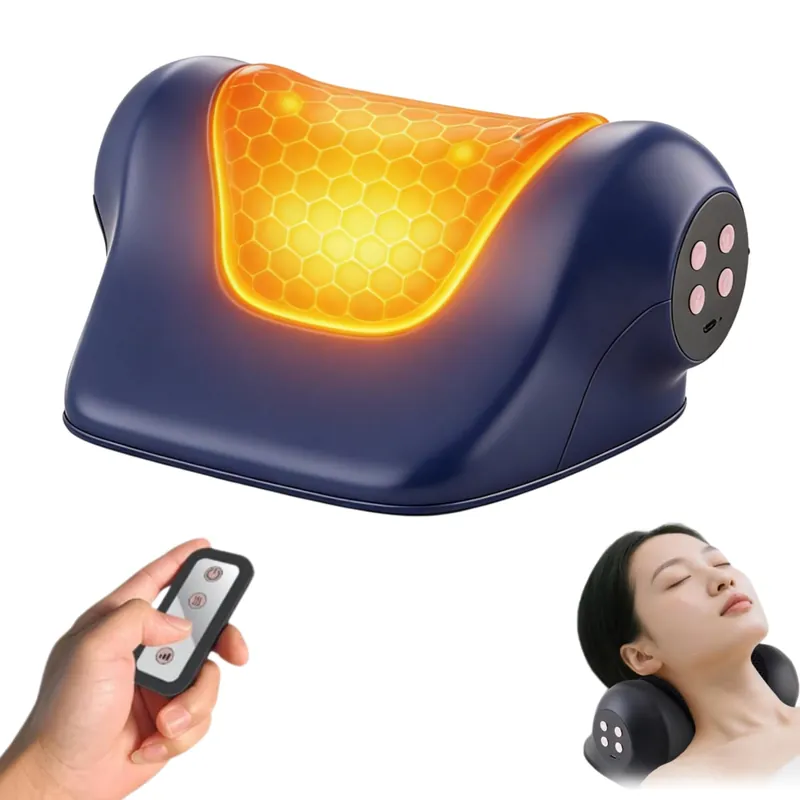 Stellamist 2026 Heated Neck Stretcher for Neck Pain Relief, Cervical Traction Device with 3 Customizable Modes, Red Light & Vibration, for Neck Shoulder Pain Relief Muscle Relaxation Home Office Use