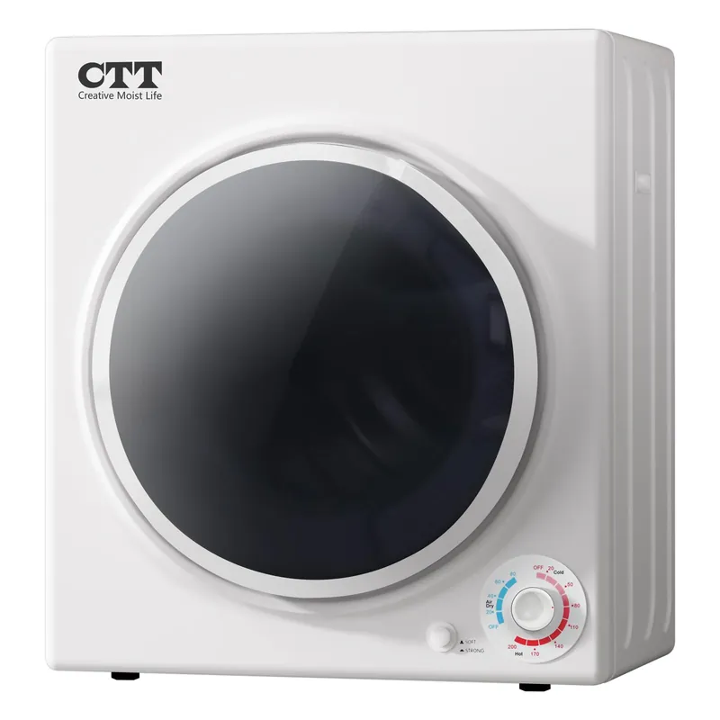 CTT Portable Clothes Dryers for Apartment 1500W, 3.5 cu.ft Compact Dryer for Laundry with 4 Drying Mode, 110V Dryer Machine with Stainless Steel Tub, Overheat Protection