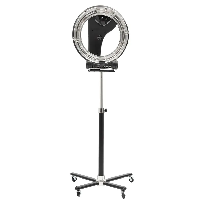 Professional Orbiting Infrared Hair Dryer 1000W - Freestanding Rotating Salon Dryer with Swivel Caster Rolling Base, 3 Functions + 6 Modes