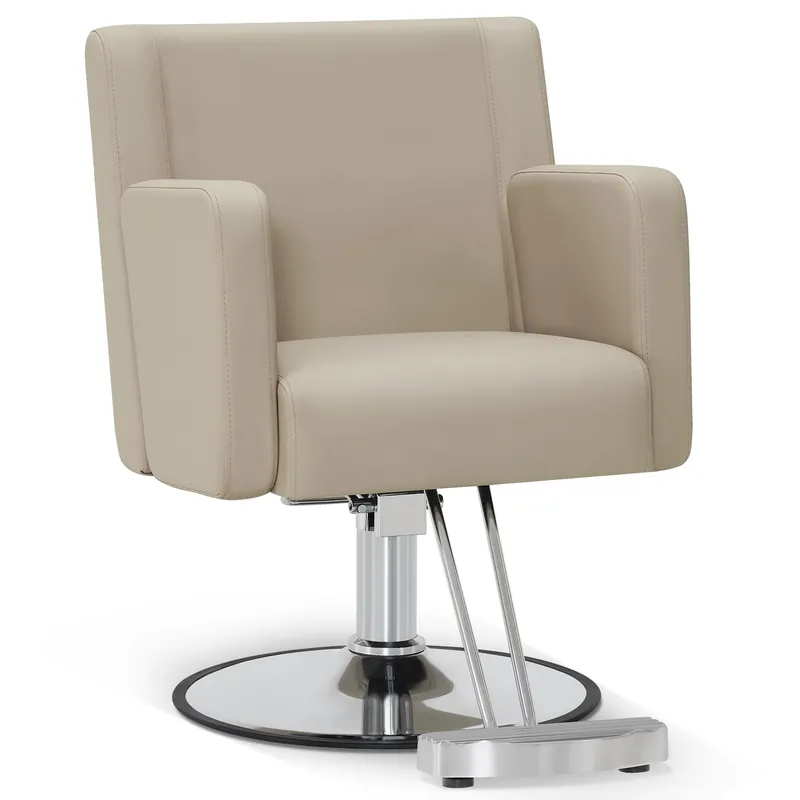 BarberPub Salon Chair for Hair Stylist, 360° Swivel Adjustable Height Hydraulic Styling Barber Chair for SPA&Home Salon, Barbershop 9446 (Creamy White)