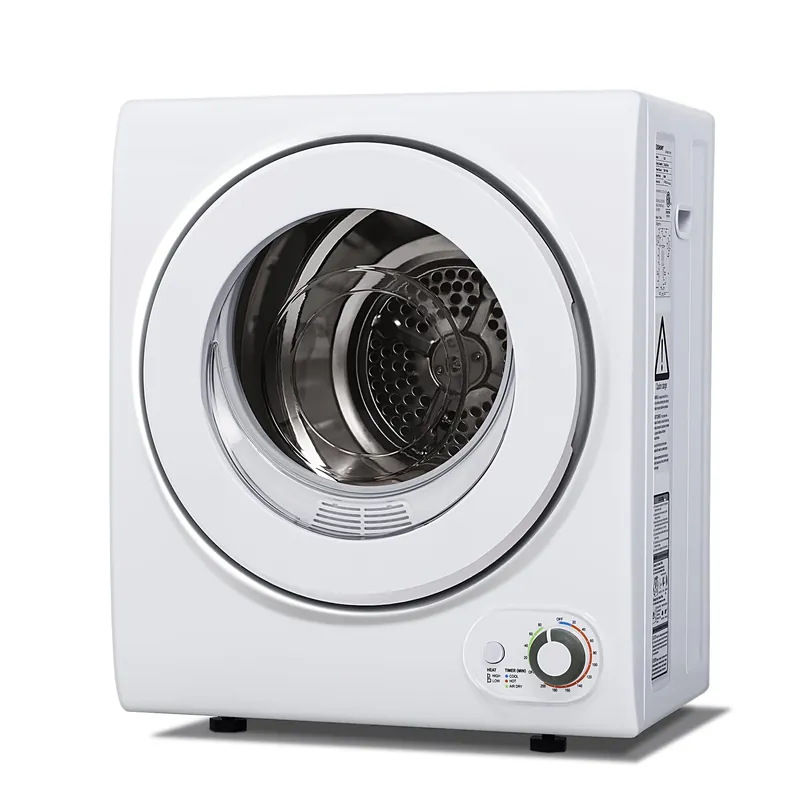 Euhomy Portable Dryer 1.5 cu. ft., 850W Powerful Clothes Dryer with Stainless Steel Drum and Exhaust Hose, Dryer Ideal for Apartments, RVs, Dorm Rooms,White