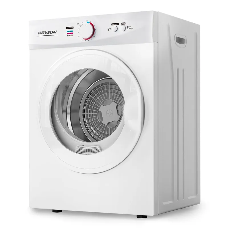 ROVSUN 1.8 Cu.Ft Portable Clothes Dryer, Front Load Dryer Machine, Compact Laundry Dryer with Stainless Steel Tub for Apartment, Home, Dorm (Classic Knob Control)