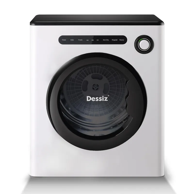 Dessiz 1.6 Cu.Ft. Portable Clothes Dryer, 970w,Machine with Stainless Steel Drum, 11lbs with Exhaust Hose,Digital Control with Hygrometer Sensor, Dryer for Apartments, Home, RV, Dorms