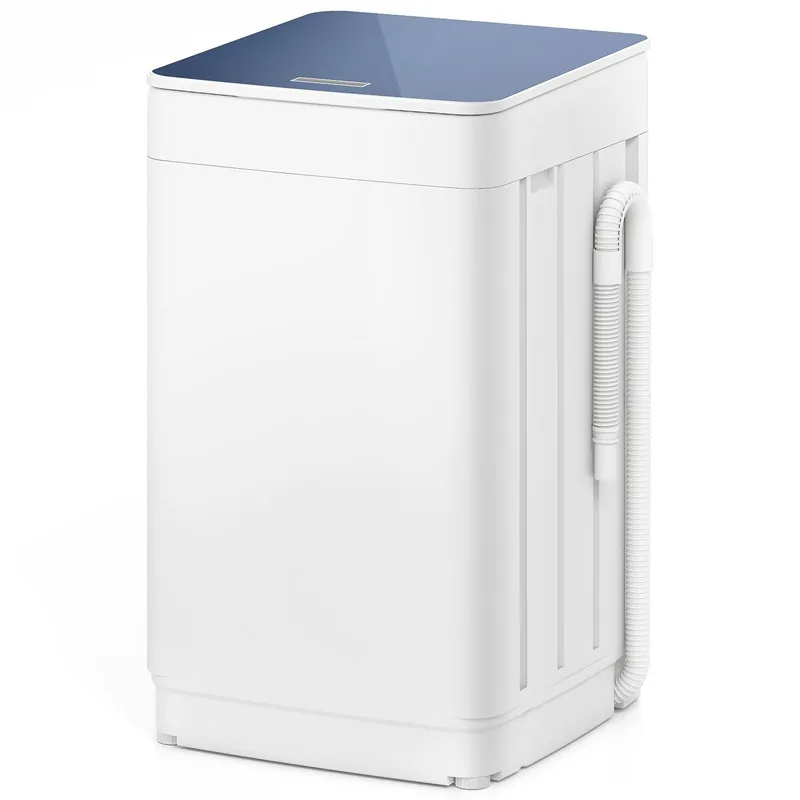 Auertech Portable Washing Machine, 2.0 cu.ft Capacity Fully Automatic Washer with Drain Pump, 7 Programs, 4 Water Levels, Portable Washer Dryer Combo for Apartment, RV, Dorm