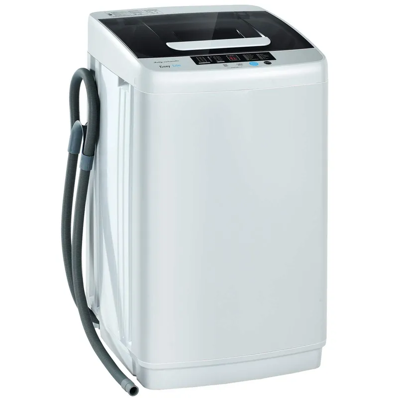 Giantex Full Automatic Washing Machine, 2 in 1 Portable Laundry Washer, 8.8lbs Washer and Spinner Combo, 1.04 cu.ft 10 Programs Built-in Drain Pump, Energy Saving Top Load for Apartment Dorm
