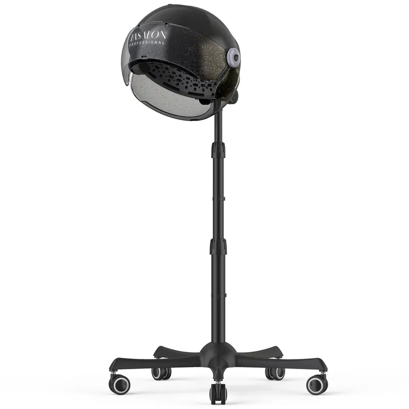 TASALON Ionic Hooded Hair Dryer - 1875W Bonnet Dryer with 3 Temperature Settings - Portable Standing Dryer for Home and Salon (Black)
