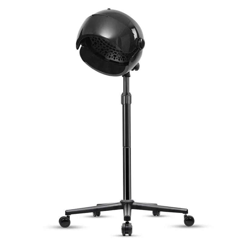 Hooded Hair Dryer, 1500W Standing Hair Dryer with Time Settings, Touch Controls, 3 Temperature Modes, Height Adjustable Ionic Hooded Dryer on Wheels, Sit Under Hair Dryer Bonnet for Home or Salon Use