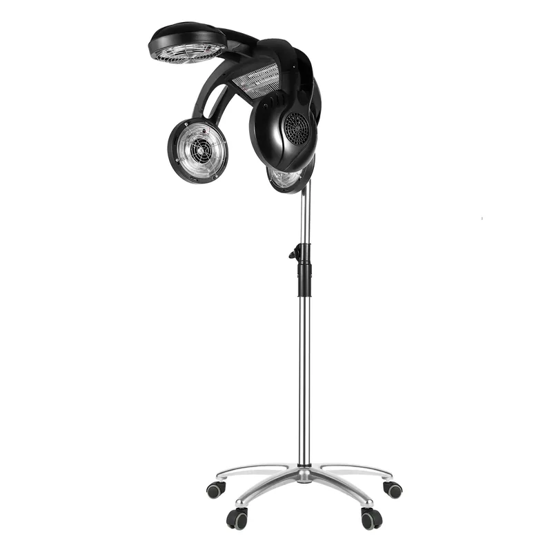 RocoReny 1400W Professional Standing Hair Dryer,3 in 1 Salon Spa Orbiting Infrared Hair Dryer Color Processor Hair Care for Home & Hair Salons, Adjustable Height 49.21-63.39In, 110V, 50/60Hz