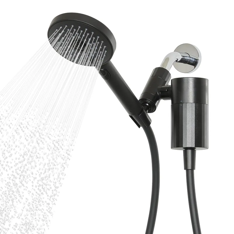 Sproos - Handheld Showerhead with Filter Set, High Performance Filtration System for Healthier Hair and Skin, Extra Long 70 Inch Hose, 3 Customized Spray Functions, Black