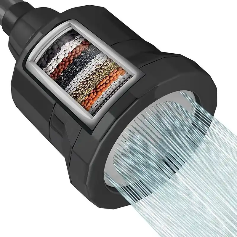 Cascada 20-Stage Filtered Rainfall Shower Head 360° Universal Rotation (Matt Black)