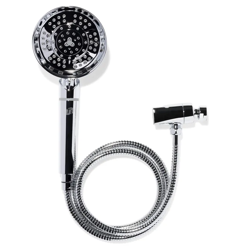 T3 Source Hand-Held Showerhead Adjustable Hand Held Chrome Shower Head with Chlorine Filter Mineral Filter Reduces Free Chlorine and Hydrogen Sulfide