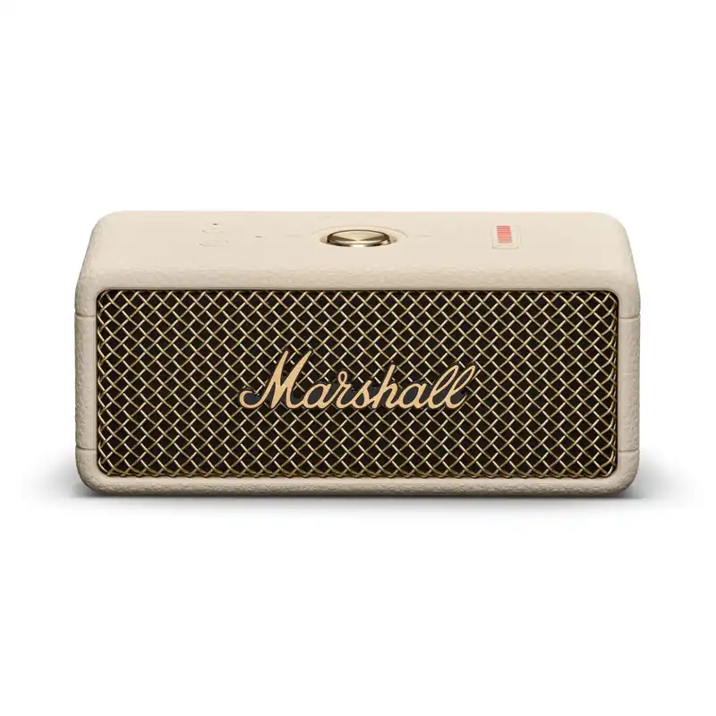 Marshall Emberton III Portable Bluetooth Speaker - Rugged Waterproof IP67 Design Loud Stereo Sound, Deep Bass with 32+ Hr Playtime Compact and Wireless for Travel and Outdoors - Cream