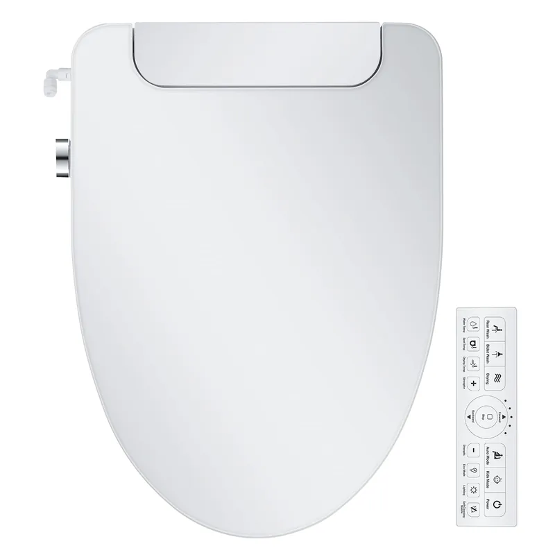 IYTATA Electric Bidet Toilet Seat, Elongated, Warm Water with Air Dryer, Heated Seat and Slow Close Lid, Front and Rear Wash, Adjustable Water Temperature, LED Nightlight, Wireless Remote, White, 101