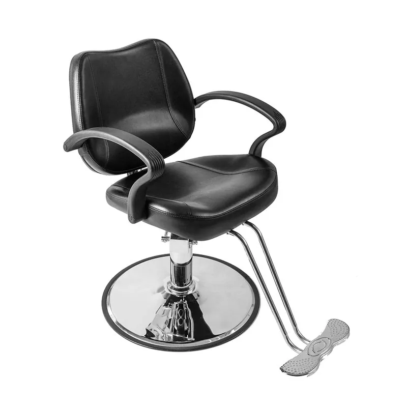 Winado Beauty Salon Barber Chair with 6‘‘ Adjustable Seat Height & 360 Degree Rolling, Supports up to 330 lbs Heavy Duty Hydraulic Salon Chair for Men and Women Hair Stylists, Black
