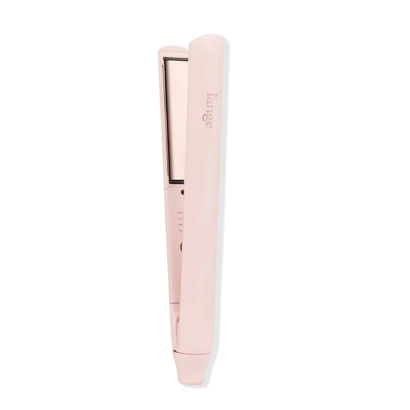 L’Ange Hair Straight Forward Titanium Flat Iron Professional 2-in-1 Hair Styling Iron 1" Snag-Free Hair Straightener Fast Heat-Up, Adjustable Temperature, Auto Shut-Off, Dual Voltage, Blush