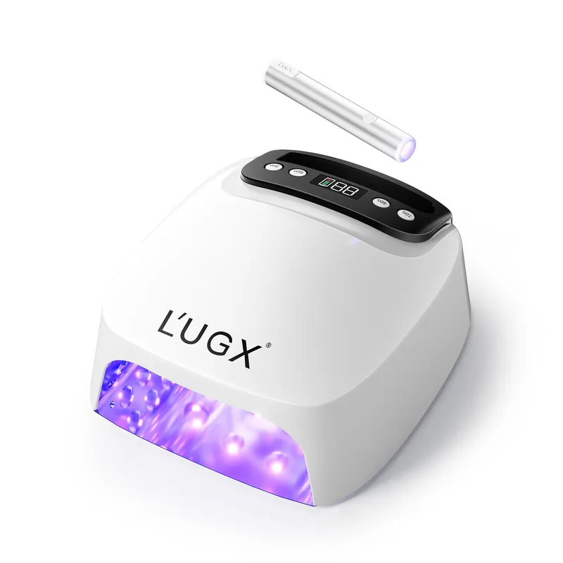 L‘UGX 2 in 1 UV LED Nail Lamp, Rechargeable UV Light for Gel Nails, Cordless Nail Dryer with Handheld Gel Light for Nail Polish, Perfect for Home Salon Manicure