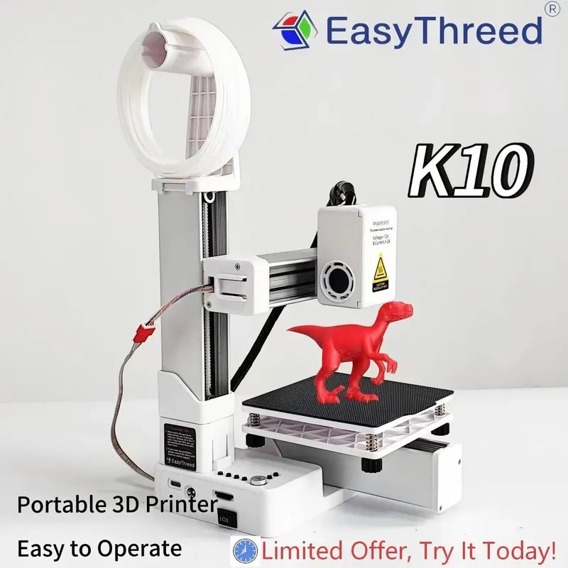 K10 Entry Level 3D Printer Mini Desktop Printing Machine Compatible with PLA TPU 1.75mm