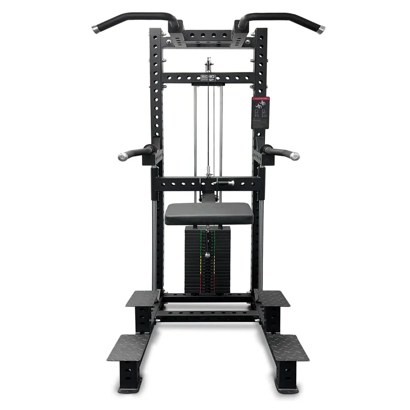 Commercial Dip & Chin Assist Machine with 220LBS Counterweight, Pull Up Assist Station Upper Body Workout Equipment with Adjustable Handles, Multi-Grip Chin Up Bar for Home Gym or Rehabilitation