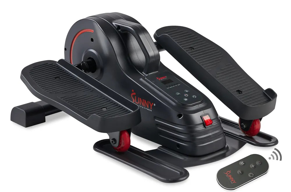 Sunny Health & Fitness Smart Electric Motorized Under Desk Elliptical Cardio Exerciser with Optional Exclusive SunnyFit® App Enhanced Bluetooth Connectivity – SF-E3959SMARTG