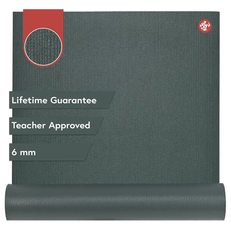 Manduka PROlite Long Yoga Mat 79" - 4.7mm Lifetime Durability Hygienic Construction Teacher Approved 79 x 24 inches Black Sage