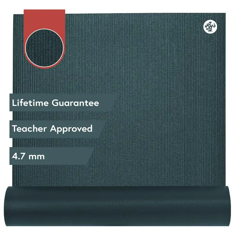 Manduka PROlite Yoga Mat 71" - 4.7mm Lifetime Durability Hygienic Construction Teacher Approved 71 x 24 inches Dark Deep Sea