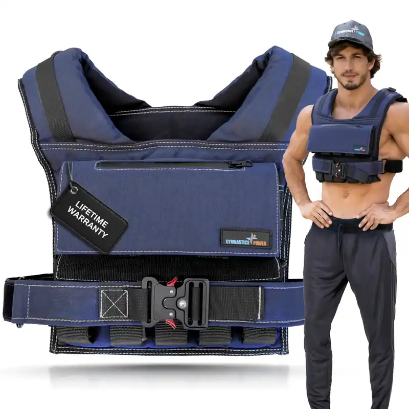 Gymnastics Power Weighted Vest Adjustable for Men and Women – Workout Weight Training Vest for Fitness, Running, Strength, Exercise & Cross Training