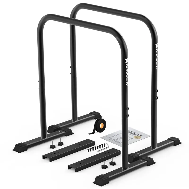 KAKICLAY 2026 Upgrade World‘s Best Strongest Premium Dip Bars with Adjustable Ultra-Stable Settings & Non-Slip Feet - USA Original Patent, USA Designed, USA Shipped, USA Warranty