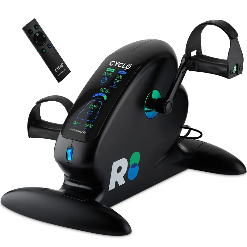 REATHLETE CYCLO Under-Desk Bike/Pedal Exerciser Desk Bike for Leg and Arm Exercises Pedal Exerciser for Cardio Training, Fitness, & Rehabilitation All-Digital, Light & Quiet Under-Desk Bike